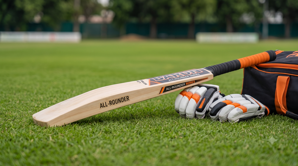Barun Kashmir Willow Cricket Bat – All-Rounder Series
